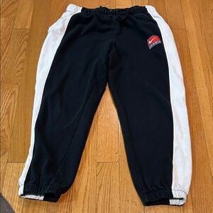 Nike Black and White Joggers Sz L